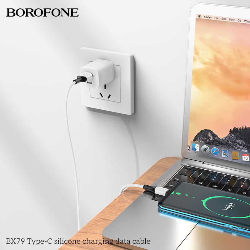 BOROFONE BX79 silicone USB-A to USB-C cable NZ 7